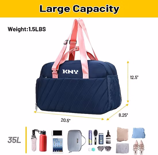 Sporting Goods Golf Shoe Bag for Men and Women Black Golf Shoe Travel Bag with Side Pockets for Golf Balls, Tees